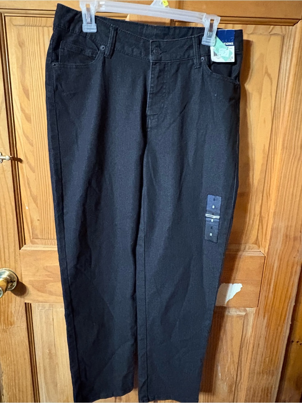 Basic Editions Black Straight-Leg Women's Pants